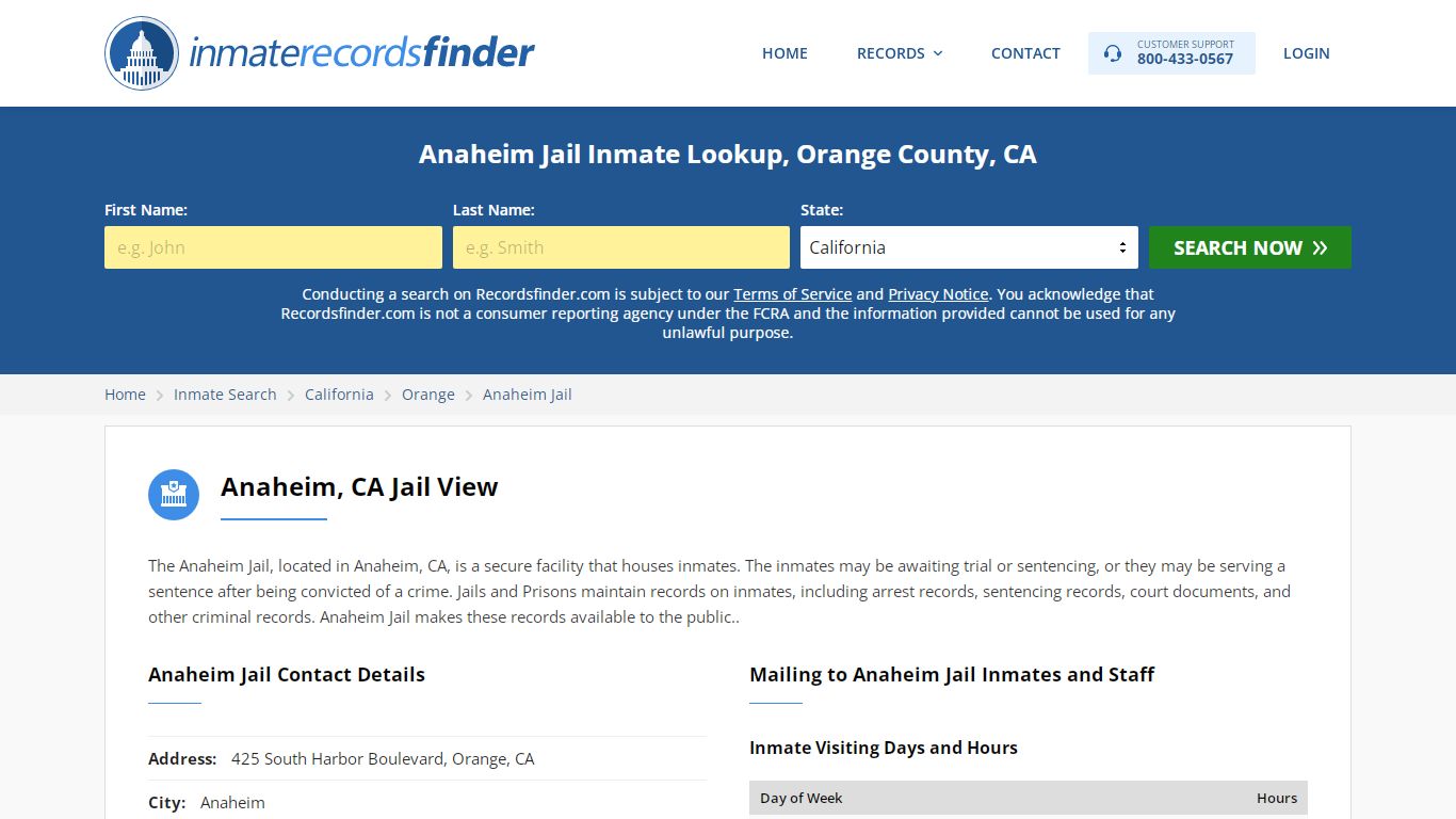 Anaheim Jail Roster & Inmate Search, Orange County, CA ...